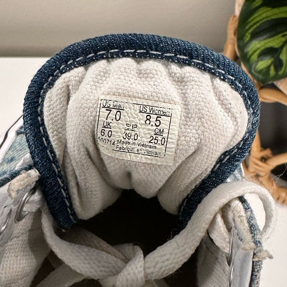 Vans Off The Wall Low 500714 Sneakers Acid Wash Denim Unisex, Woman 8.5/ Men 6.5 - Picture 9 of 12